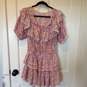 Love Shack Fancy Floral Ruffle Dress